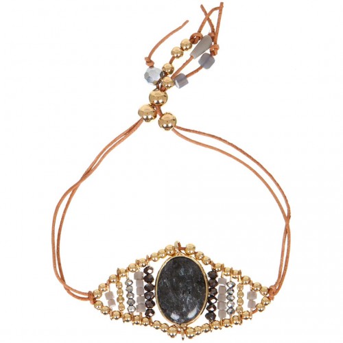 Bracelet BALSAS Beige Gold Bracelet de perles...