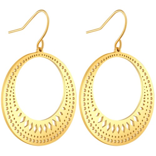 Boucles d'oreilles TORN Gold Doré Acier inoxydable doré à l'or fin
