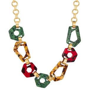 Collier ZEBRA Color Gold Ras de cou chaine souple zébré... 2