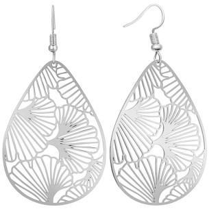 Boucles d'oreilles LEAF WALL Silver Pendantes ajourées... 2
