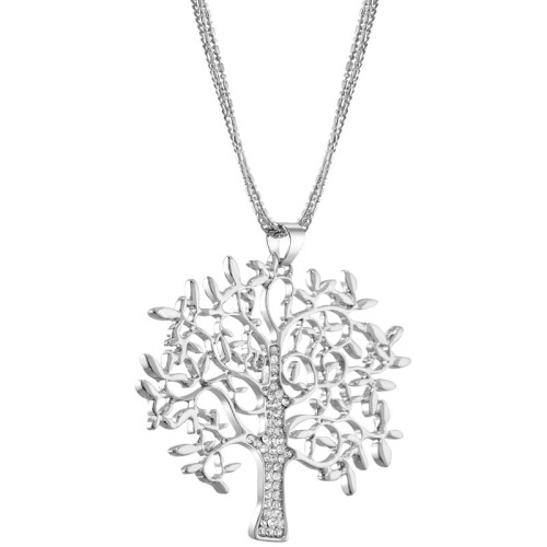 Collier LIFE SHINE White Silver Sautoir...