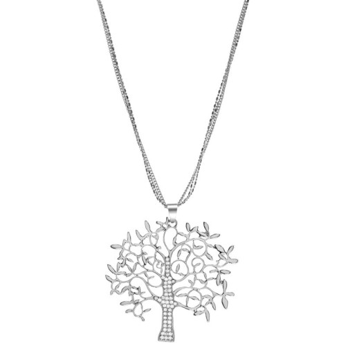 Collier LIFE SHINE White Silver Sautoir...