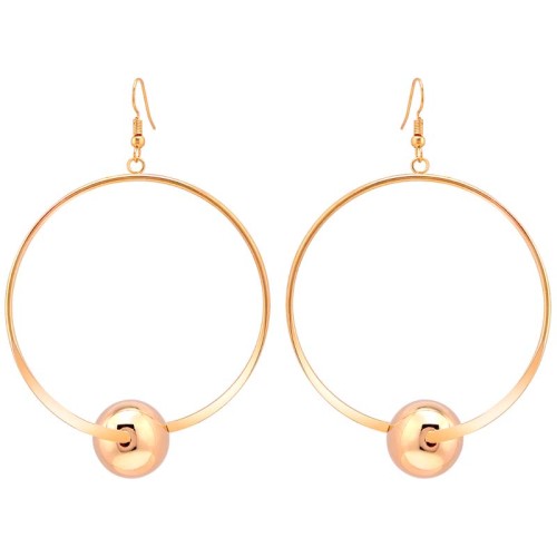 Boucles d'oreilles ODELIE Gold Pendantes ajourées Balançoire à perle Doré à l'or fin