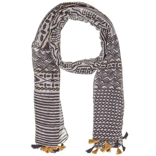 Foulard EYES Black & Yellow étole imprimée à...