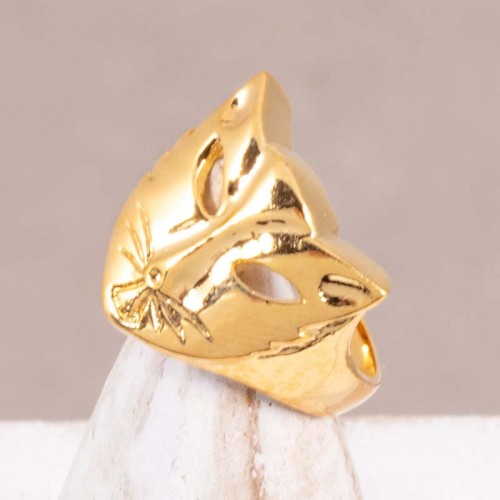 Bague GATO LOCO Gold Jonc plein Chat Doré Laiton doré à l'or fin