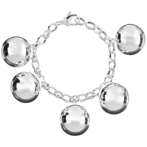 Bracelet SHINOLA Silver Bracelet chaine souple Grosses boules Argenté Laiton argenté à l'argent fin