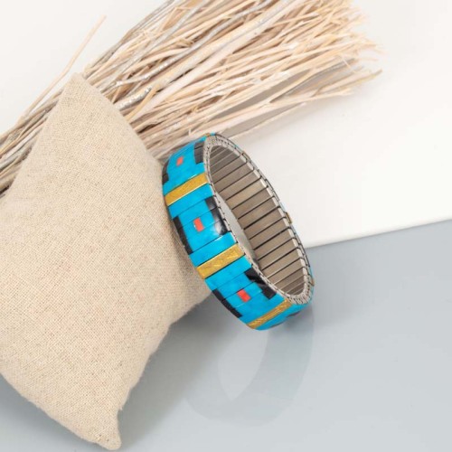 Bracelet ETOCHI Turquoise Silver Manchette...