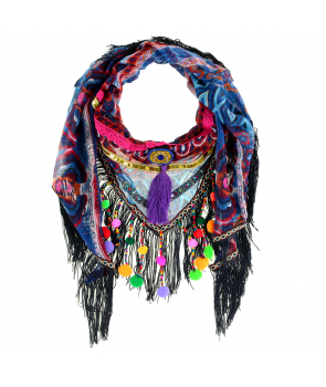 FOULARD PACHACAMAK BLEU