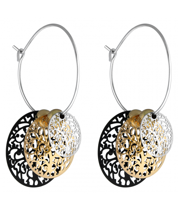 BOUCLES D'OREILLES - NATURA HORIZON BLACK GOLD