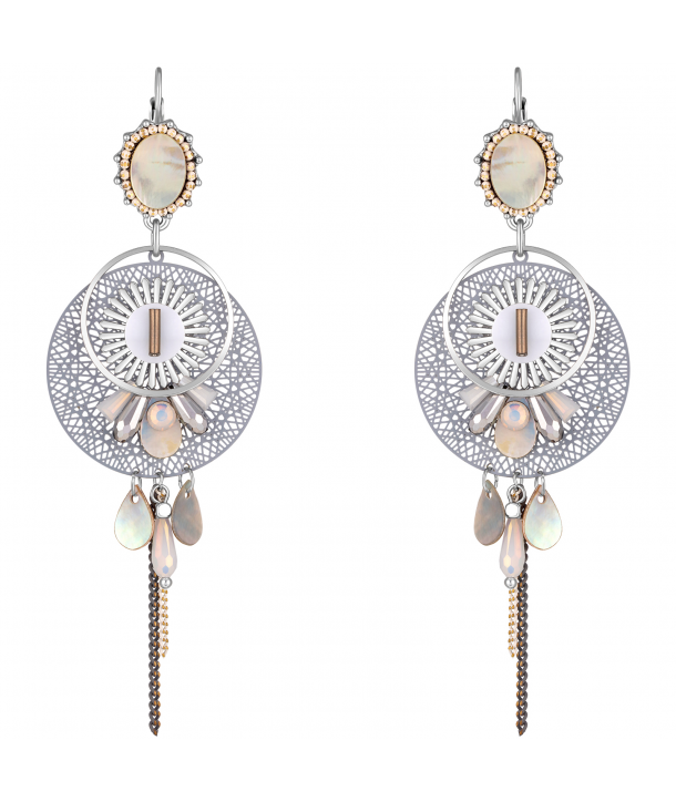 BOUCLES D'OREILLES - LINDA SILVER GREY