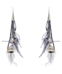 BOUCLES D'OREILLES - PAVORAL GREY BOUCLES D'OREILLES - PAVORAL GREY