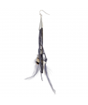BOUCLES D'OREILLES - PAVORAL GREY BOUCLES D'OREILLES - PAVORAL GREY