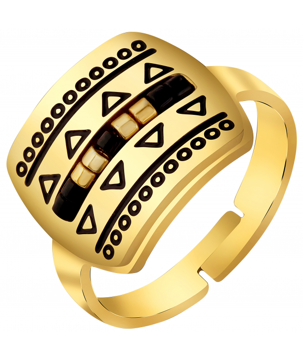 BAGUE - CUADRAL GOLD & BLACK