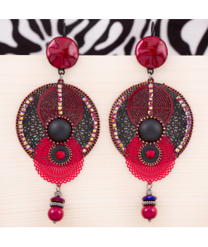 BOUCLES D'OREILLES - EGYPTO SANGRE Y NOCHE