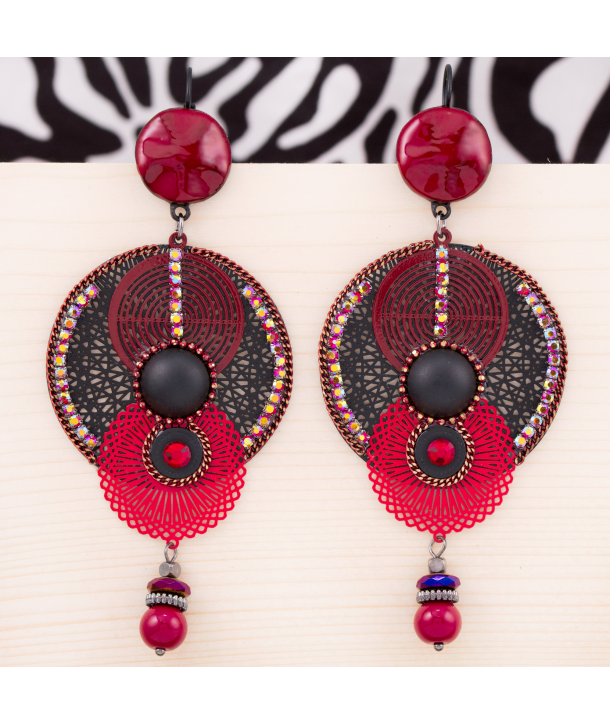 BOUCLES D'OREILLES - EGYPTO SANGRE Y NOCHE