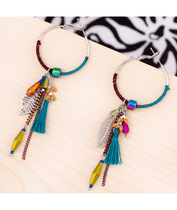 BOUCLES D'OREILLES - MANOLA COLOR SILVER