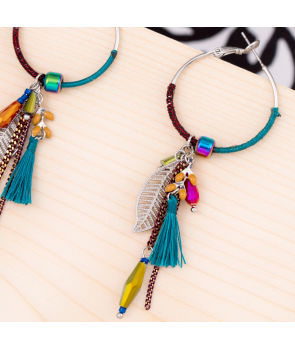 BOUCLES D'OREILLES - MANOLA COLOR SILVER 2