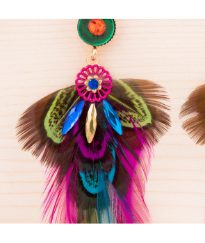 BOUCLES D'OREILLES - ATALIS CRYSTAL COLOR DORADA 2