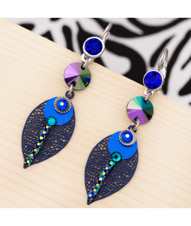 BOUCLES D'OREILLES - LA SELVA NIGHT BLUE SILVER