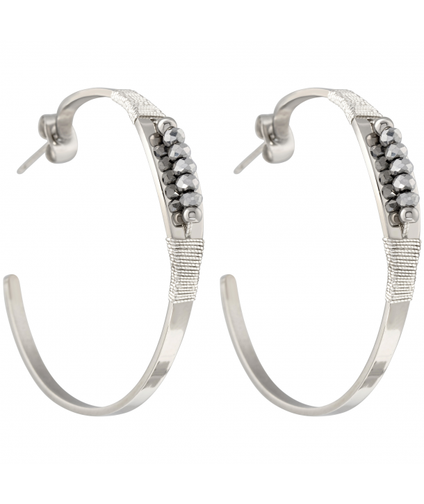 BOUCLES D'OREILLES - ORENAL STEEL SILVER