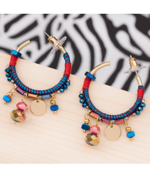 BOUCLES D'OREILLES - AROLANE CORAL BLUE DORADA