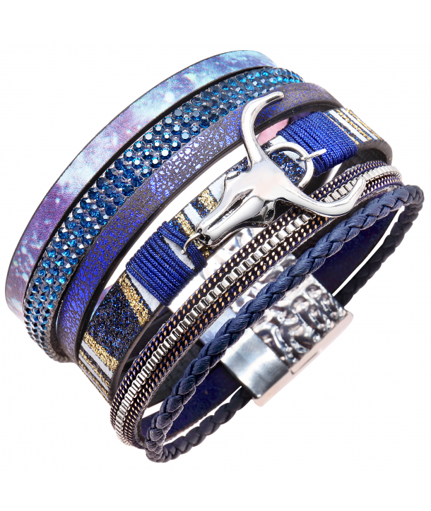 BRACELET - TORECILA BLUE SILVER