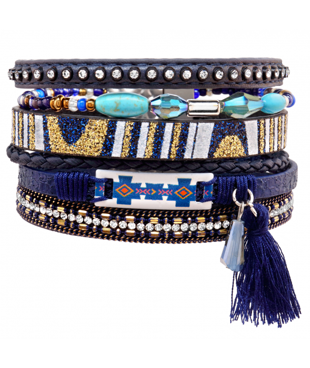 BRACELET - VANILHAS BLUE SILVER