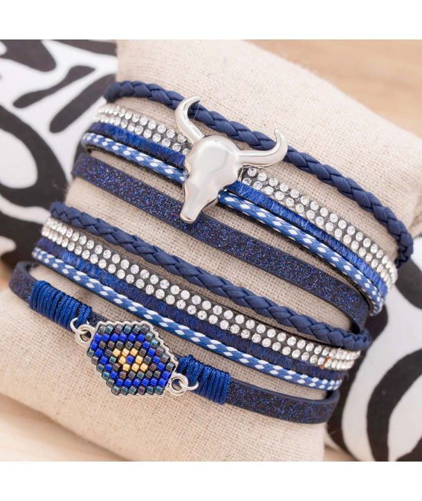 BRACELET - DOBLE TORECILA BLUE