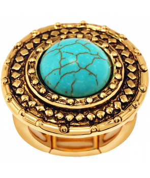 BAGUE - BALTESA TURQUOISE DORADA 2