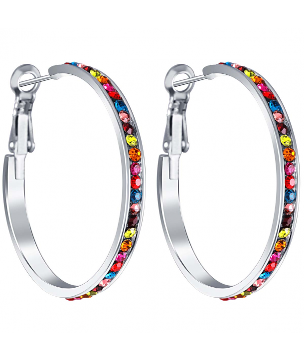 BOUCLES D'OREILLES - ORIANA STEEL COLOR MEDIUM SIZE